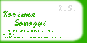 korinna somogyi business card